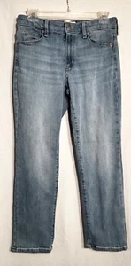 WOMENS SIZE 4/27R HIGH RISE SLIM STRAIGHT UNIVERSAL THREADS BLUE DENIM JEANS - Picture 1 of 4
