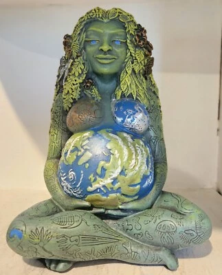 Millennial Gaia Mother Earth Goddess Figurine Decorative Statue 7 Inch New - Image 1 of 4