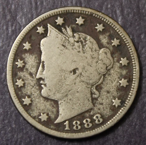1888 Liberty Nickel Choice VG Details.........................Lot 8578 Cover