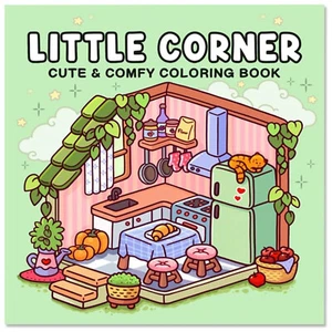 UK Little Corner Coloring Book for Adults and Teens Super Cute Designs of Cozy - Picture 1 of 6