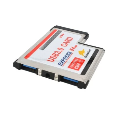 54mm Express Card 2xUSB3.0 Port 5Gbps HUB ExpressCard USB 3.0 Converter asm1042 - Image 1 of 4