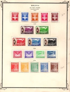 BOLIVIA COLOMBIA 1930-1950 COLECCIÓN DE 500+ SELLOS COMO NUEVOS Y USADOS - Imagen 1 de 16