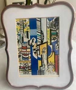 Kate Spade New York Crown Point 9x7 MOL Frame for 4 1/2x 6 1/2 Image silver/pink - Picture 1 of 6