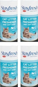 4 x Katzenstreuerfrischer Baby weich verhindert unangenehme Gerüche & sorgt für Frische 400g - Bild 1 von 4