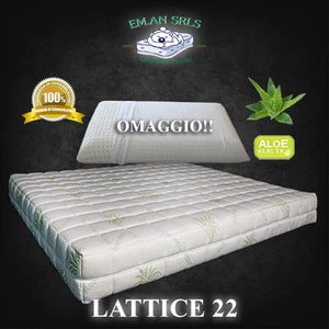 MATERASSO LATTICE SINGOLO 80X190 H22 + 1 GUANCIALE + COPRIMATERASSO OMAGGIO! - Foto 1 di 9