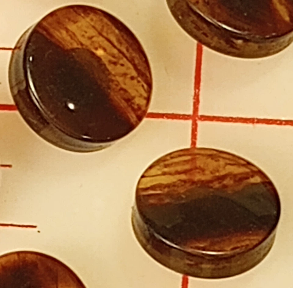 10 Vintage Tortoise Shell Effect Plastic Shank Buttons 5/8" Italy  Well Made - Image 1 of 4