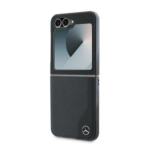 Custodia Mercedes Samsung Z Flip6 / Flip 6 MagSafe vera pelle nera - Foto 1 di 8