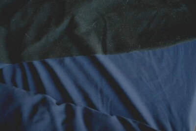 BLACK & BLUE REVERSIBLE  4 WAY STRETCH  POLYESTER  KNIT FABRIC  2 YARDS - Image 1 of 2