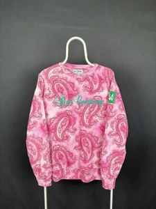 Sudadera Best Company Olmes Carretti Mujer Talla L Rosa Flor Paisley Algodón - Imagen 1 de 6
