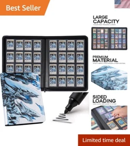 Premium 1000+ raccoglitore di carte tascabili, cartella album di carte collezionabili senza anello 16 tasche... - Foto 1 di 8