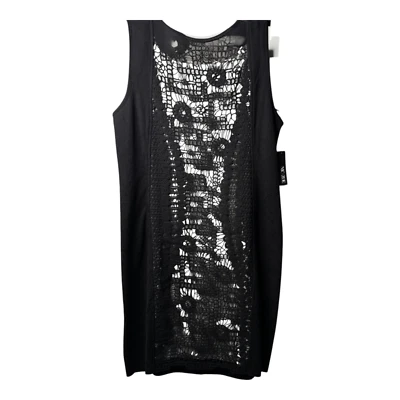 Vestido Nic & Zoe Negro Crochet Sin Mangas Forrado Talla Grande Foto 1 de 4