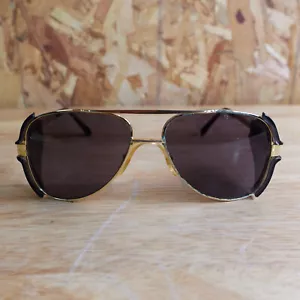 Vintage Crews Engineer Z87 Safety Glasses Taiwan Gold Frame Aviator Sunglasses - Picture 1 of 11