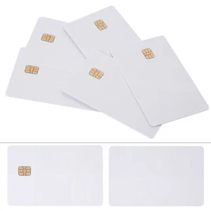 5x Chip Blank Smart Card Contact IC Card Safety White ISO PVC IC SLE4442 - Picture 1 of 7