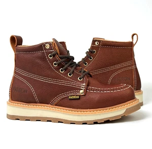 MENS LIGHT BROWN WORK BOOTS WATER AND OIL RESISTANT  BOTAS DE TRABAJO 514 - Picture 1 of 1