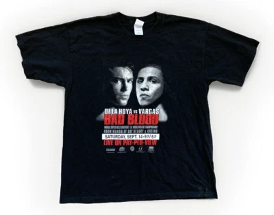 Vintage 2002 De La Hoya vs. Vargas Bad Blood Boxing Match Promo Shirt Men sz XL - Image 1 of 4