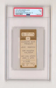 Jimi Hendrix 1970 Cry of Love FULL Concert Ticket 6/6 Houston TX PSA 7 - Picture 1 of 2