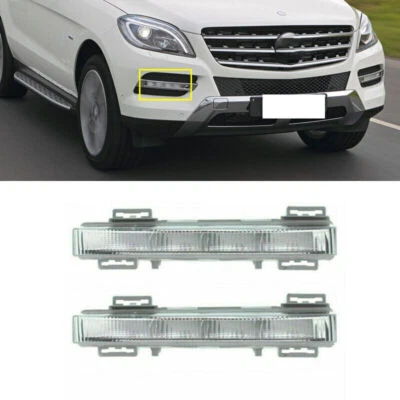Par de luces antiniebla delanteras de circulación diurna DRL para Mercedes-Benz W166 2012-2015 Foto 1 de 4