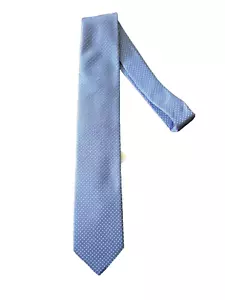 Corbata de seda tejida con motivo clásico azul Eton para hombre nueva con etiquetas hecha en Italia talla única - Imagen 1 de 4