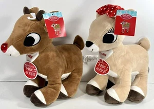 NWT Rudolph The Red-Nosed Reindeer & Clarice Light Up Musical Plush Set 10 in - Picture 1 of 15