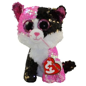 Ty Beanie Boos Flippables 6" MALIBU die farbwechselnde Pailletten Katze Plüschtier MWMTs - Bild 1 von 1