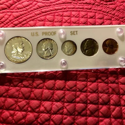 1960 United States Proof Coin Set- Small Date, Blazing luster & Rainbow Toning. - Image 1 of 3