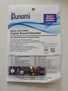 Soundtraxx Blunami ~ New WiFi ~ DCC Sound Decoder ~ Baldwin ~ BLU-PNP8 ~ 885616 - Picture 1 of 2