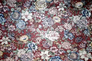 VICTORIAN FLOWER GARDEN BY JOAN KESSLER FOR CONCORD - 100% COTTON FABRIC - Picture 1 of 4