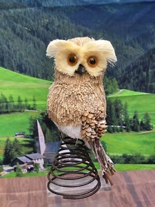 Holiday Lane Woodland braun & weiß Eule Weihnachtsbaum Topper ~ Neu mit Etikett Vogel - Bild 1 von 5