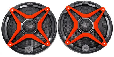SSV WORKS SSV WP-A6 6.5" Waterproof Speakers+Red Grilles for Polaris RZR/ATV/UTV/Jeep