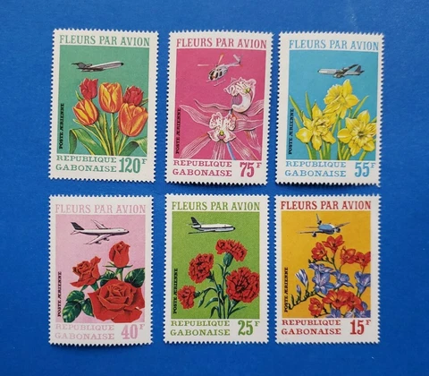 Gabon Stamps, Scott C109-C111 MNH Cover