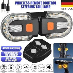 Fahrrad Blinker LED Bicycle Rear Signal Light mit Fernbedienung 5 Modi USB IPX5 - Bild 1 von 16