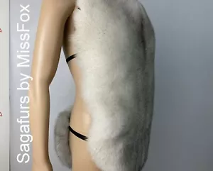 SagafursBlue fox rex rabbit body suit for men - Picture 1 of 3