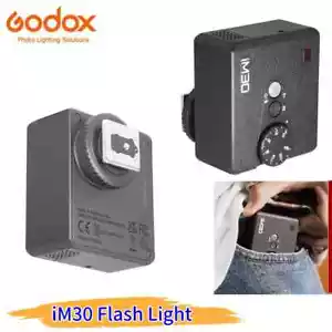 Godox iM30 Mini Flash Light Power CCT 6500K±200K fr Canon Nikon Sony Fuji Camera - Picture 1 of 18