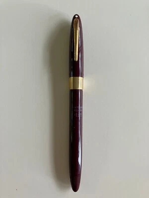 Pluma Estilográfica Borgoña Sheaffer Punto Blanco Estadista, Mediana Paladio Plata Plumín Foto 1 de 4