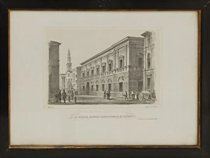 MORO MARCO (1817 - 1885) PALAZZO DEI CONTI THIENE A S. STEFANO litografia XIX s - Bild 1 von 1