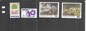 SINGAPORE 1976-1977. SELECTION OF 4.  FINE USED. AS PER THE SCAN. - Picture 1 of 3