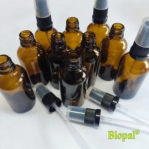 10 x 100ml Braunglasflasche Flaschen mit Sprüheinsatz Medizin DIN 18 - Bild 1 von 1