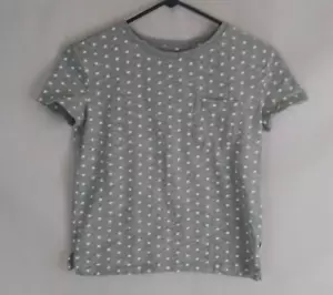 Gap Kids Supersoft Gray T-Shirt With White Polka Dots Girls Size Large - Picture 1 of 6