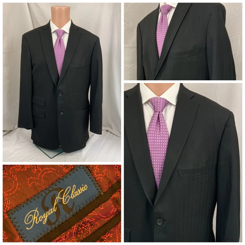 Blazer Tom James 40R negro 100 % lana 2 Btn 2 ventilaciones YGI P2-192 Foto 1 de 4