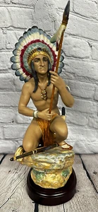 Lladro Indian Chief American West Collection Porcelai Figurine w/Box 189 Retired - Picture 1 of 22