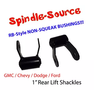 1" REAR Lift Shkl SET FOR 99 - 06 Chevy Silverado GMC Sierra RB Style Bushings - Picture 1 of 1