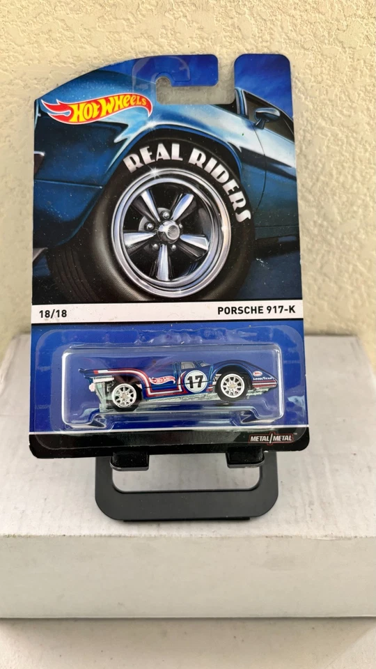 Hot Wheels Real Riders Porsche 917-K #18/18 Blue D40 - Image 1 of 1