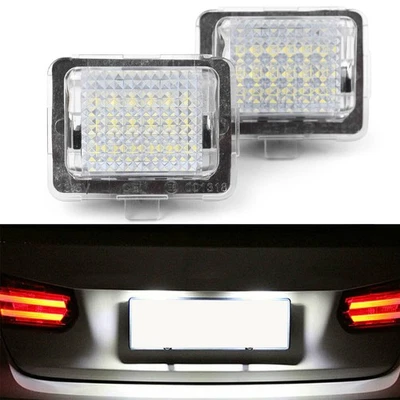For Mercedes Benz W204 W212 W221 Pair LED License Plate Number Lights Lamp Bulb Foto 1 de 4