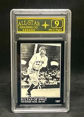 1992 Megacards Babe Ruth Collection #112 Baseball Card(Graded ASG 9) - Image 1 of 2