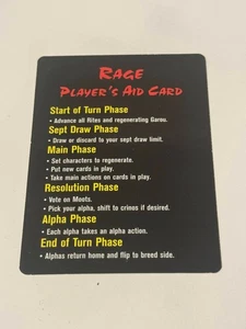 Rage Across Las Vegas - Player's Aid Card - Picture 1 of 6