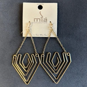 Mia earrings- Gold chandelier new - Picture 1 of 2