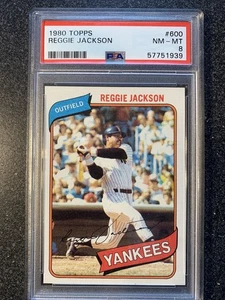 1980 Topps #600 Reggie Jackson PSA 8 New York Yankees HOF - Bild 1 von 2