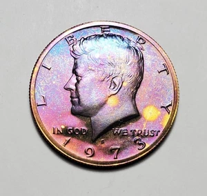Kennedy de 1973 tono prueba de medio dólar sin circular #C9542 - Imagen 1 de 2