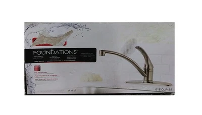 Delta Foundations Single-Handle Standard Kitchen Faucet in Stainless - Image 1 of 2