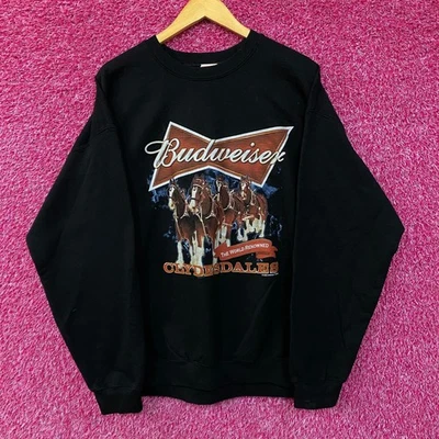 Junk Food Budweiser Clydesdales Beer Crewneck Sweater Large - Image 1 of 4